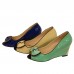 Yasna's Casual Heel, Soft Foot Bed, Heel Type Wedges